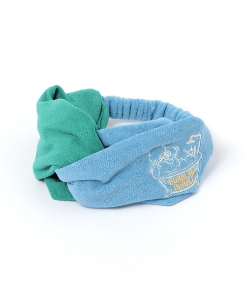 【送料無料】 コロンコロン　スタイ&コロンとしたリボンヘアバンド(パープル小花) 出産祝い