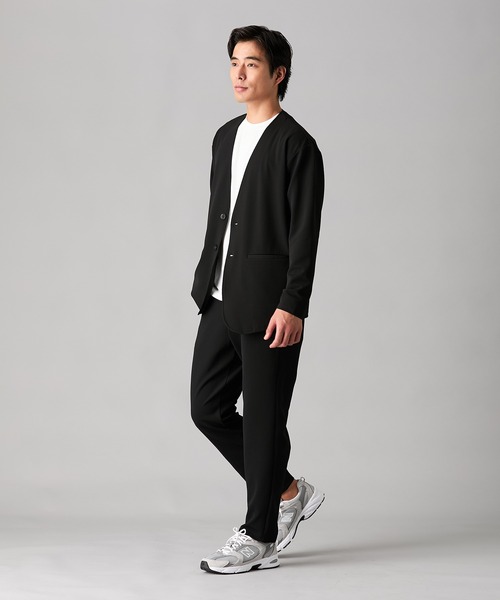 nissen(ニッセン)の「セットアップ可能 ふくれ織風カットソーテーパードパンツ (M~10Lサイズ)(スラックス・メンズ・ブラック/ブラウン/ネイビー・3L/10L/8L/6L/5L/LL/L/M/4L)」の5枚目の写真