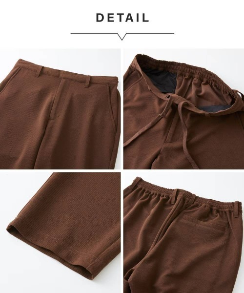 nissen(ニッセン)の「セットアップ可能 ふくれ織風カットソーテーパードパンツ (M~10Lサイズ)(スラックス・メンズ・ブラック/ブラウン/ネイビー・3L/10L/8L/6L/5L/LL/L/M/4L)」の11枚目の写真