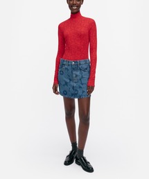 marimekko（マリメッコ）の「【ノベルティ付】《Maridenim》 Ruudut Unikko / skirt（デニムスカート）」