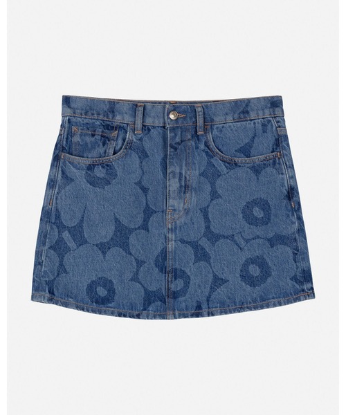 marimekko（マリメッコ）の「【ノベルティ付】《Maridenim》 Ruudut Unikko / skirt（デニムスカート・レディース・インディゴブルー・40/38/34/36）」の5枚目の写真