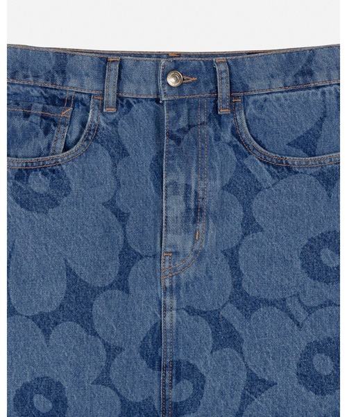 marimekko（マリメッコ）の「【ノベルティ付】《Maridenim》 Ruudut Unikko / skirt（デニムスカート・レディース・インディゴブルー・40/38/34/36）」の7枚目の写真