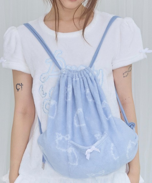 FANCY CLUB(ファンシークラブ)の「【FANCY X DUSTY】Zzz DUSTY SALON PAJAMA GYM SACK / 【ファンシー X ダスティ】Zzzダスティーサロンパジャマリュック(バックパック/リュック・レディース・スカイブルー/ブラック・ONE SIZE)」の14枚目の写真