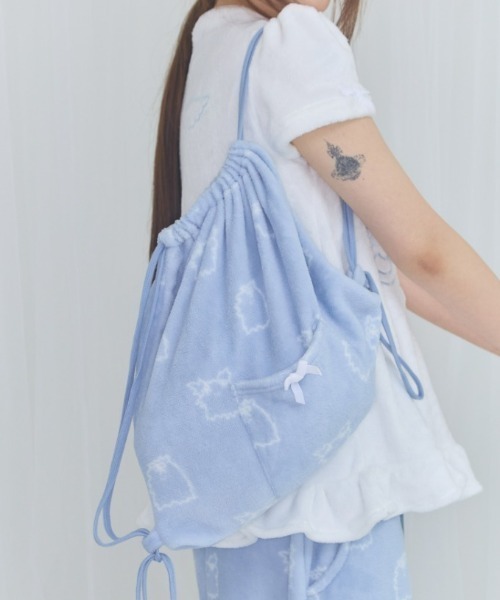 FANCY CLUB(ファンシークラブ)の「【FANCY X DUSTY】Zzz DUSTY SALON PAJAMA GYM SACK / 【ファンシー X ダスティ】Zzzダスティーサロンパジャマリュック(バックパック/リュック・レディース・スカイブルー/ブラック・ONE SIZE)」の15枚目の写真