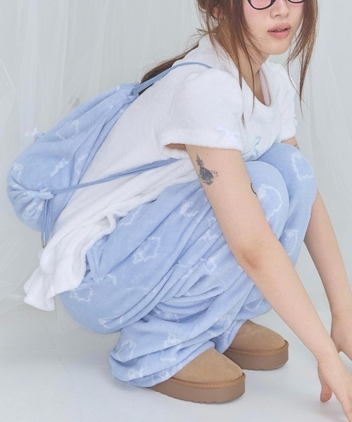 FANCY CLUB(ファンシークラブ)の「【FANCY X DUSTY】Zzz DUSTY SALON PAJAMA GYM SACK / 【ファンシー X ダスティ】Zzzダスティーサロンパジャマリュック(バックパック/リュック・レディース・スカイブルー/ブラック・ONE SIZE)」の12枚目の写真