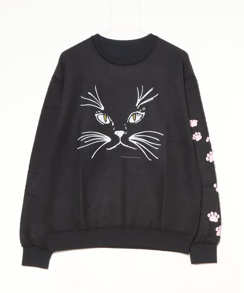 JERZEES（ジャージーズ）の「JERZEES/ジャージーズ CAT FACE OTHER-SIDE CREWSWEAT スウェット（スウェット・メンズ・レッド/ブラック・XL/L/M）」の6枚目の写真