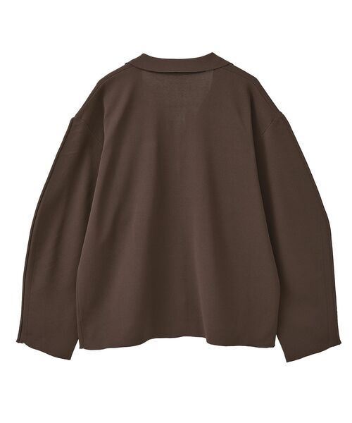 ELENCARE DUE（エレンカーレデュエ）の「・ELENCARE DUE ニットシングルジャケット（カーディガン/ボレロ・レディース・ブラウン/ブラック/グレイッシュベージュ・FREE）」の14枚目の写真