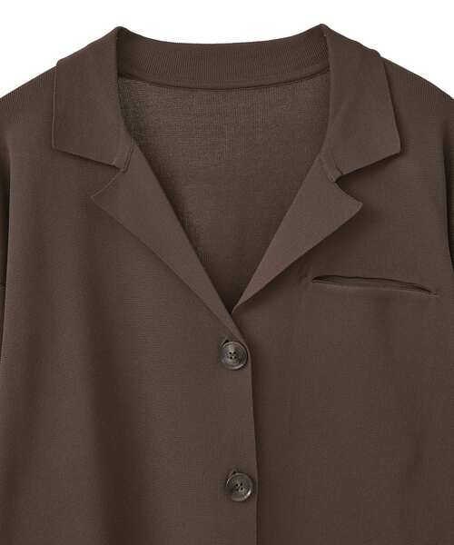 ELENCARE DUE（エレンカーレデュエ）の「・ELENCARE DUE ニットシングルジャケット（カーディガン/ボレロ・レディース・ブラウン/ブラック/グレイッシュベージュ・FREE）」の15枚目の写真