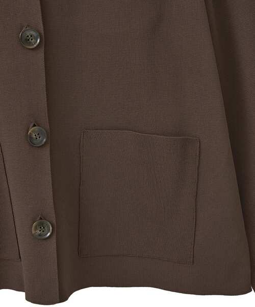 ELENCARE DUE（エレンカーレデュエ）の「・ELENCARE DUE ニットシングルジャケット（カーディガン/ボレロ・レディース・ブラウン/ブラック/グレイッシュベージュ・FREE）」の17枚目の写真