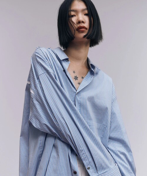 セール】【JOSEMOON/ジョゼムーン】JOSEMOON STRIPE SHIRT/ジョゼ