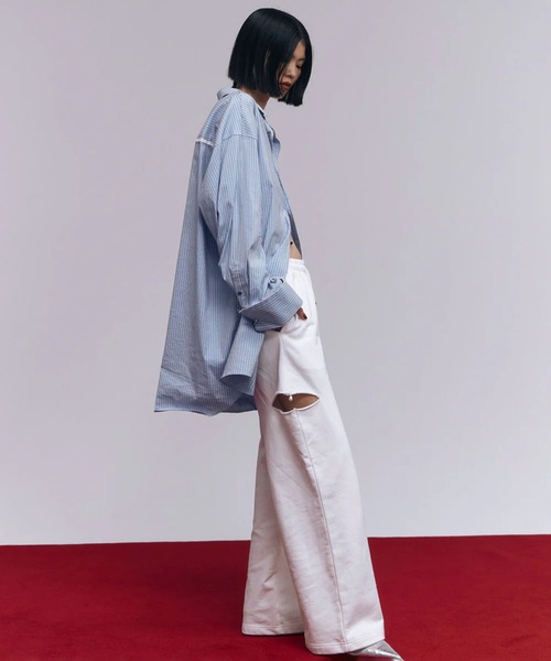 JOSEMOON/ジョゼムーン】JOSEMOON STRIPE SHIRT/ジョゼムーン