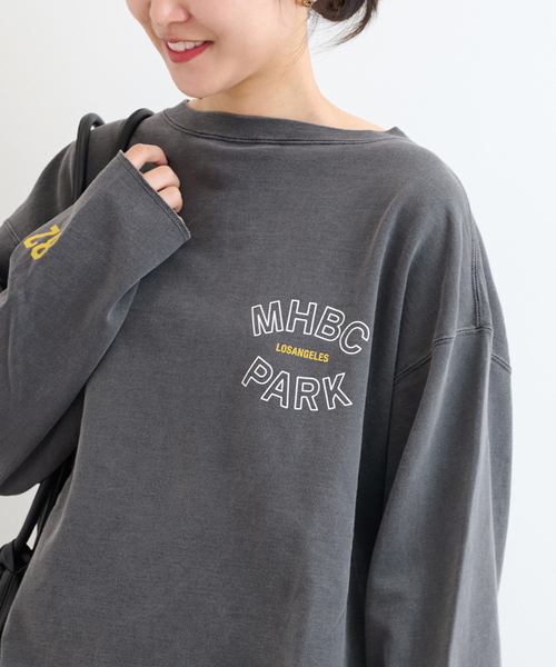 JOURNAL STANDARD relume(ジャーナルスタンダード レリューム)の「《追加》【HOLIDAYS COMFORT】USAコットンインレイウラケプルオーバー(Tシャツ/カットソー・レディース・ブラック系その他/グレー/ブラウン/モスグリーン/パープル・FREE)」の2枚目の写真