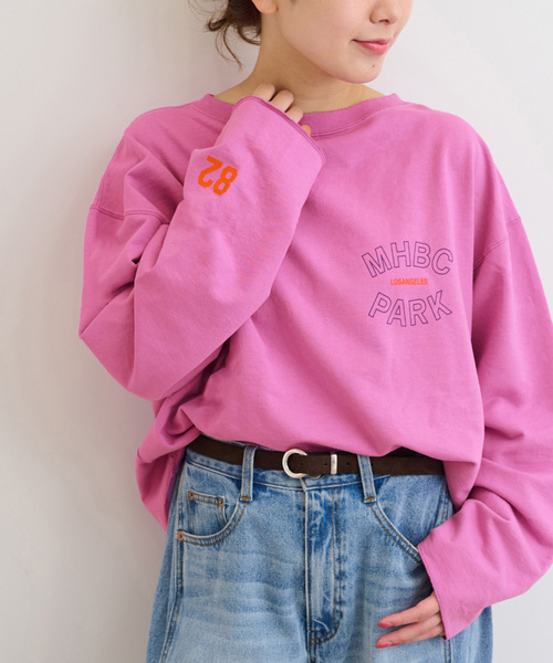 JOURNAL STANDARD relume(ジャーナルスタンダード レリューム)の「《追加》【HOLIDAYS COMFORT】USAコットンインレイウラケプルオーバー(Tシャツ/カットソー・レディース・ブラック系その他/グレー/ブラウン/モスグリーン/パープル・FREE)」の1枚目の写真