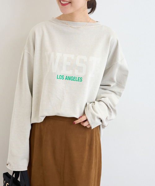 JOURNAL STANDARD relume(ジャーナルスタンダード レリューム)の「《追加》【HOLIDAYS COMFORT】USAコットンインレイウラケプルオーバー(Tシャツ/カットソー・レディース・ブラック系その他/グレー/ブラウン/モスグリーン/パープル・FREE)」の3枚目の写真