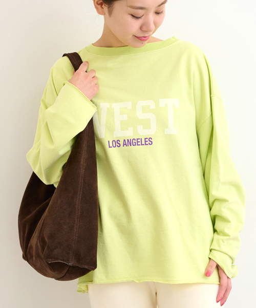 JOURNAL STANDARD relume(ジャーナルスタンダード レリューム)の「《追加》【HOLIDAYS COMFORT】USAコットンインレイウラケプルオーバー(Tシャツ/カットソー・レディース・ブラック系その他/グレー/ブラウン/モスグリーン/パープル・FREE)」の5枚目の写真
