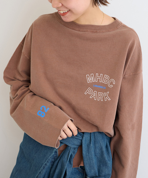 JOURNAL STANDARD relume(ジャーナルスタンダード レリューム)の「《追加》【HOLIDAYS COMFORT】USAコットンインレイウラケプルオーバー(Tシャツ/カットソー・レディース・ブラック系その他/グレー/ブラウン/モスグリーン/パープル・FREE)」の13枚目の写真