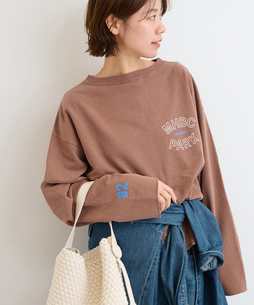 JOURNAL STANDARD relume(ジャーナルスタンダード レリューム)の「《追加》【HOLIDAYS COMFORT】USAコットンインレイウラケプルオーバー(Tシャツ/カットソー・レディース・ブラック系その他/グレー/ブラウン/モスグリーン/パープル・FREE)」の12枚目の写真