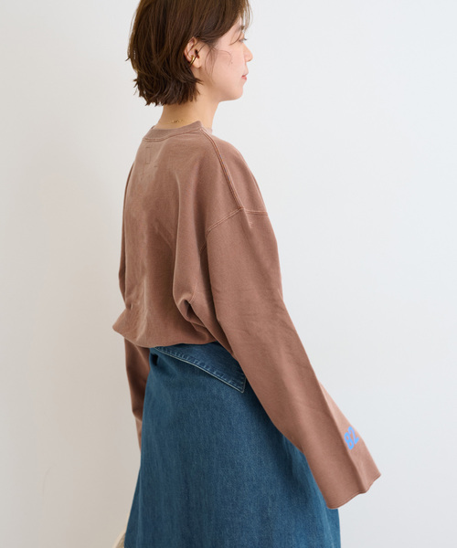 JOURNAL STANDARD relume(ジャーナルスタンダード レリューム)の「《追加》【HOLIDAYS COMFORT】USAコットンインレイウラケプルオーバー(Tシャツ/カットソー・レディース・ブラック系その他/グレー/ブラウン/モスグリーン/パープル・FREE)」の11枚目の写真