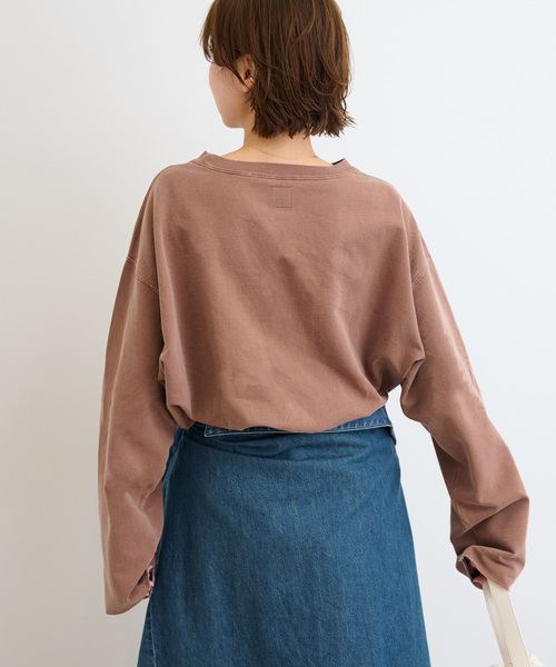 JOURNAL STANDARD relume(ジャーナルスタンダード レリューム)の「《追加》【HOLIDAYS COMFORT】USAコットンインレイウラケプルオーバー(Tシャツ/カットソー・レディース・ブラック系その他/グレー/ブラウン/モスグリーン/パープル・FREE)」の10枚目の写真