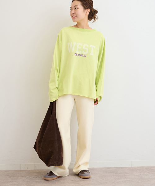 JOURNAL STANDARD relume(ジャーナルスタンダード レリューム)の「《追加》【HOLIDAYS COMFORT】USAコットンインレイウラケプルオーバー(Tシャツ/カットソー・レディース・ブラック系その他/グレー/ブラウン/モスグリーン/パープル・FREE)」の9枚目の写真