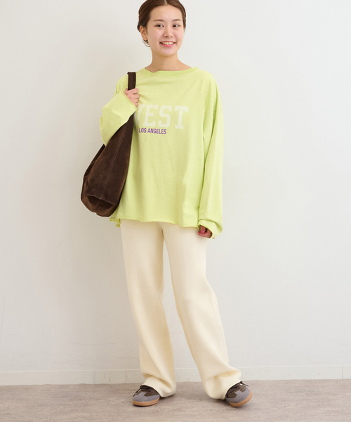 JOURNAL STANDARD relume(ジャーナルスタンダード レリューム)の「《追加》【HOLIDAYS COMFORT】USAコットンインレイウラケプルオーバー(Tシャツ/カットソー・レディース・ブラック系その他/グレー/ブラウン/モスグリーン/パープル・FREE)」の8枚目の写真