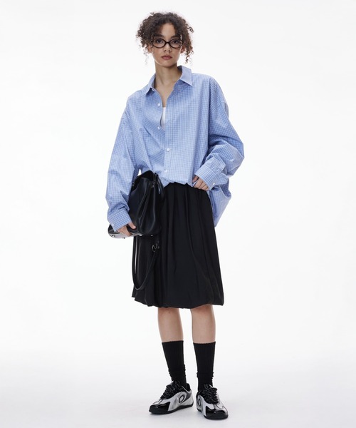 WSTWD_KUWAです。 3Dウエストタックチェックシャツ（シャツ/ブラウス）｜CORPUS TOKYO