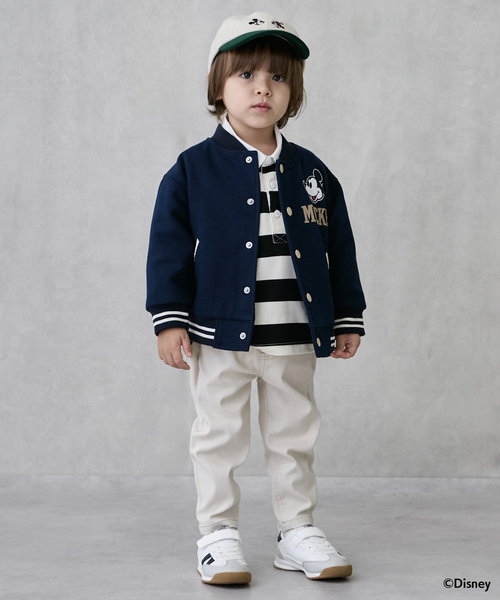 petit main（プティマイン）の「【Disney/リンク/洗える】スタジャン（スタジャン・キッズ・アイボリー/カラフル/ネイビー・130cm/100cm/90cm/120cm/110cm/80ｃｍ）」の6枚目の写真