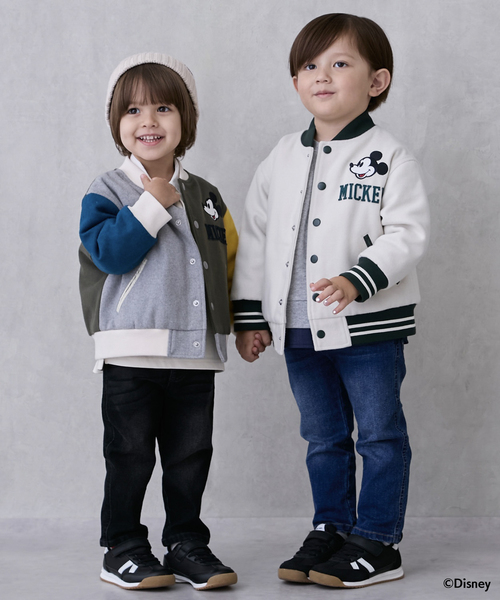 petit main（プティマイン）の「【Disney/リンク/洗える】スタジャン（スタジャン・キッズ・アイボリー/カラフル/ネイビー・130cm/100cm/90cm/120cm/110cm/80ｃｍ）」の9枚目の写真