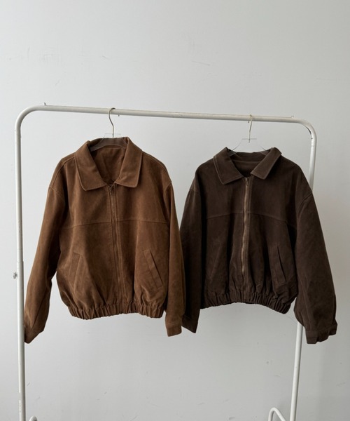 セール】Soft Suede Blouson Jacket / ソフトスエード ブルゾン
