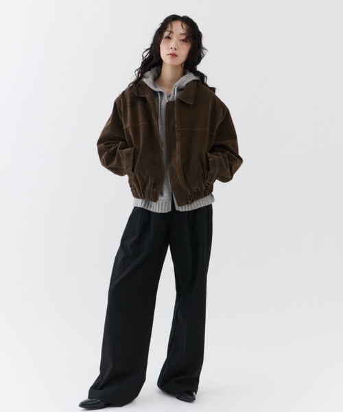 セール】Soft Suede Blouson Jacket / ソフトスエード ブルゾン