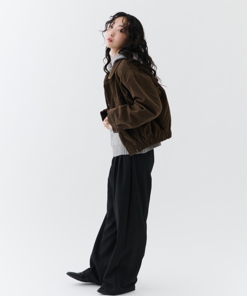セール】Soft Suede Blouson Jacket / ソフトスエード ブルゾン