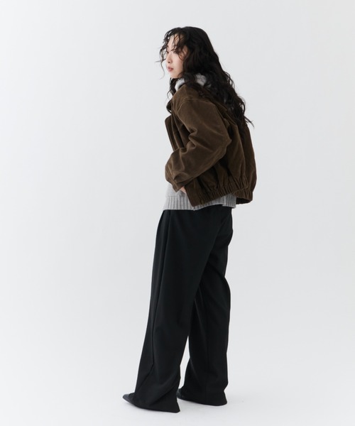セール】Soft Suede Blouson Jacket / ソフトスエード ブルゾン