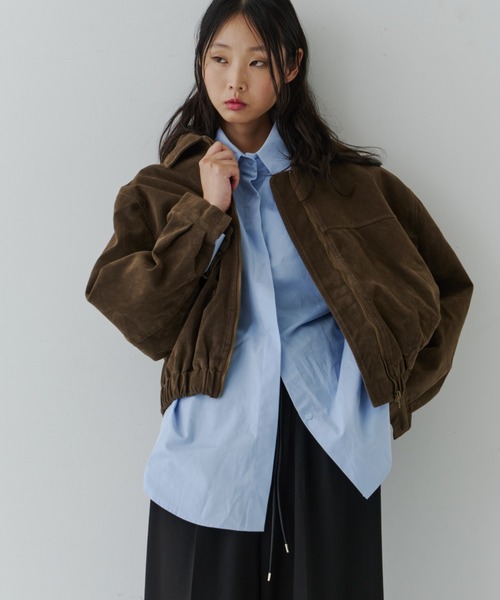 セール】Soft Suede Blouson Jacket / ソフトスエード ブルゾン