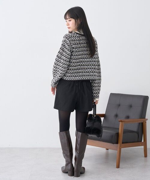 earth music&ecology（アースミュージックアンドエコロジー）の「ニットツイードジャケット（ブルゾン・レディース・アイボリー/ブラック・FREE）」の20枚目の写真