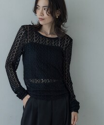 GALLEST | バックカットアウトレースカットソー(Tシャツ/カットソー)