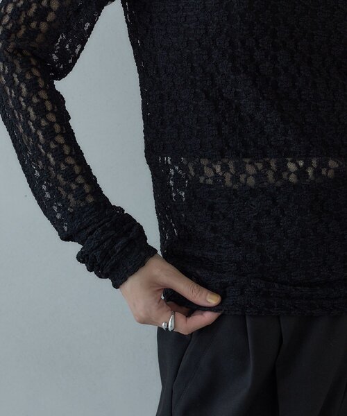 GALLEST(ギャレスト)の「バックカットアウトレースカットソー(Tシャツ/カットソー・レディース・ブラウン系その他/ブラック/オフホワイト・38)」の20枚目の写真