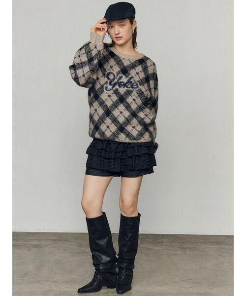 EMODA（エモダ）の「ティアードショートパンツ（その他パンツ・レディース・ブラウン/ブラック・FREE）」の5枚目の写真