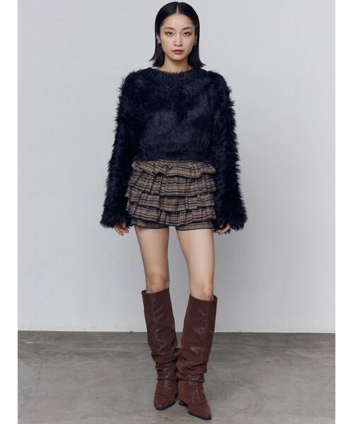 EMODA（エモダ）の「ティアードショートパンツ（その他パンツ・レディース・ブラウン/ブラック・FREE）」の6枚目の写真