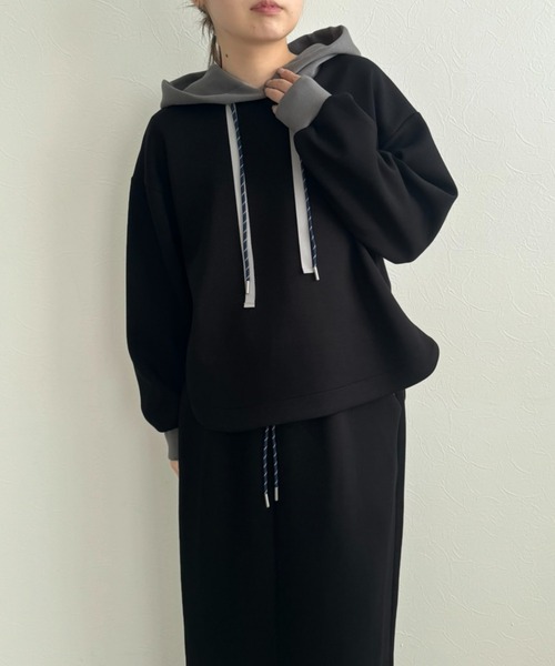 LHELBIE（レルビエ）の「ダブルコードフーディ（パーカー・レディース・ネイビー/アイボリー/ブラック・M）」の21枚目の写真