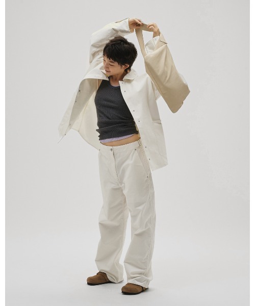 TODAYFUL（トゥデイフル）の「Boyfriend Cotton Pants（デニムパンツ・レディース・ブラック/ホワイト・36inch/38inch）」の14枚目の写真
