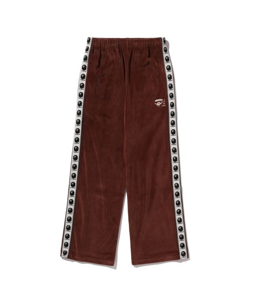 A BATHING APE(アベイシングエイプ)の「VELOUR TRACK PANTS(その他パンツ・レディース・ブラウン・SMALL/MEDIUM)」の1枚目の写真