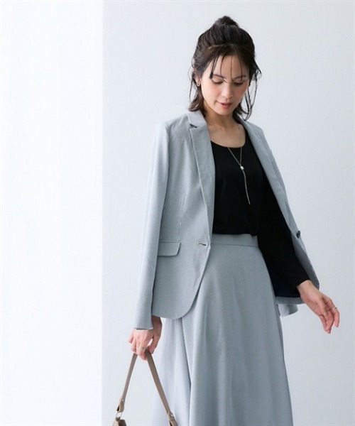 7days Life Styling（セブンデイズライフスタイリング）の「【選べる首元デザイン】透け対策　シルケット加工ダブルフロント長袖トップス（Tシャツ/カットソー・レディース・オフホワイト/ブラック・M/L/LL/3L）」の16枚目の写真