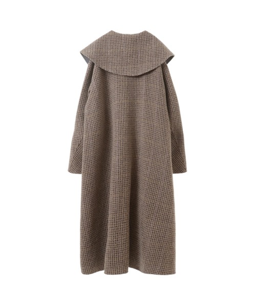 CURRENTAGE(カレンテージ)の「Double face cloth long coat(ステンカラーコート・レディース・サックスブルー/チェック・FREE)」の5枚目の写真