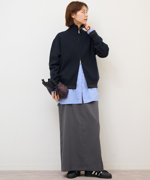JOURNAL STANDARD relume（ジャーナルスタンダード　レリューム）の「ドライバーズジャケット（カーディガン/ボレロ・レディース・チャコールグレー/ネイビー・FREE）」の11枚目の写真