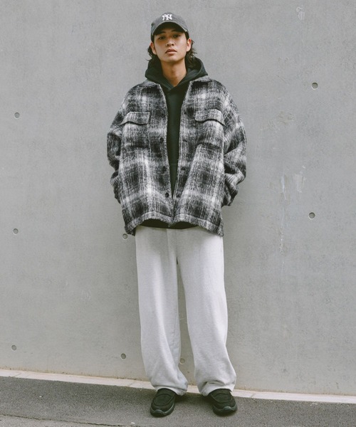 RAGEBLUE(レイジブルー)の「SHAGGY CHECK CPO JACKET / シャギーチェックジャケット(ブルゾン・メンズ・ブラック系その他/ブラウン系その他・LARGE/MEDIUM)」の6枚目の写真
