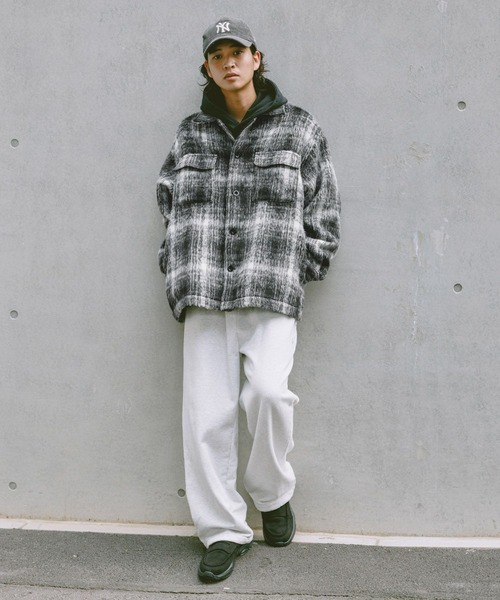 RAGEBLUE(レイジブルー)の「SHAGGY CHECK CPO JACKET / シャギーチェックジャケット(ブルゾン・メンズ・ブラック系その他/ブラウン系その他・LARGE/MEDIUM)」の8枚目の写真