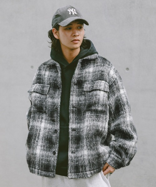 RAGEBLUE(レイジブルー)の「SHAGGY CHECK CPO JACKET / シャギーチェックジャケット(ブルゾン・メンズ・ブラック系その他/ブラウン系その他・LARGE/MEDIUM)」の9枚目の写真