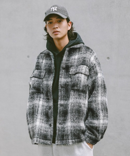 RAGEBLUE(レイジブルー)の「SHAGGY CHECK CPO JACKET / シャギーチェックジャケット(ブルゾン・メンズ・ブラック系その他/ブラウン系その他・LARGE/MEDIUM)」の10枚目の写真