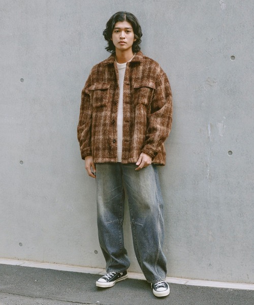 RAGEBLUE(レイジブルー)の「SHAGGY CHECK CPO JACKET / シャギーチェックジャケット(ブルゾン・メンズ・ブラック系その他/ブラウン系その他・LARGE/MEDIUM)」の13枚目の写真