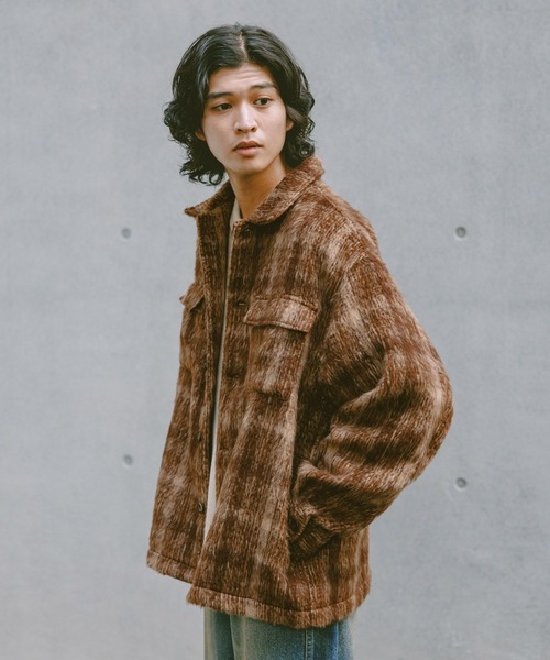 RAGEBLUE(レイジブルー)の「SHAGGY CHECK CPO JACKET / シャギーチェックジャケット(ブルゾン・メンズ・ブラック系その他/ブラウン系その他・LARGE/MEDIUM)」の17枚目の写真
